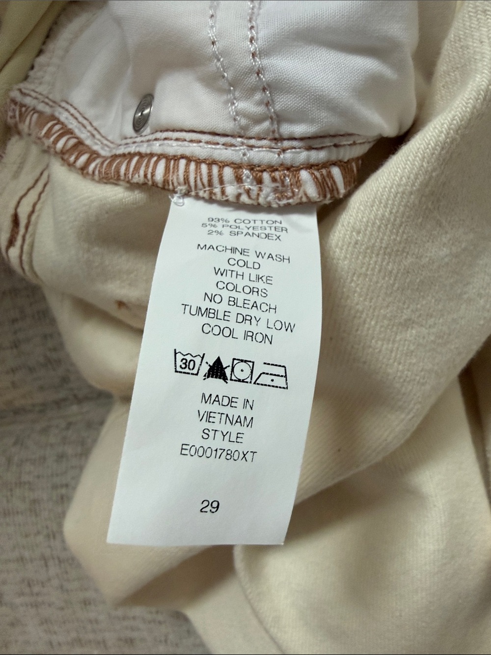 Pinkblush Cream Maternity Jeans - 29 - Picture 5 of 9